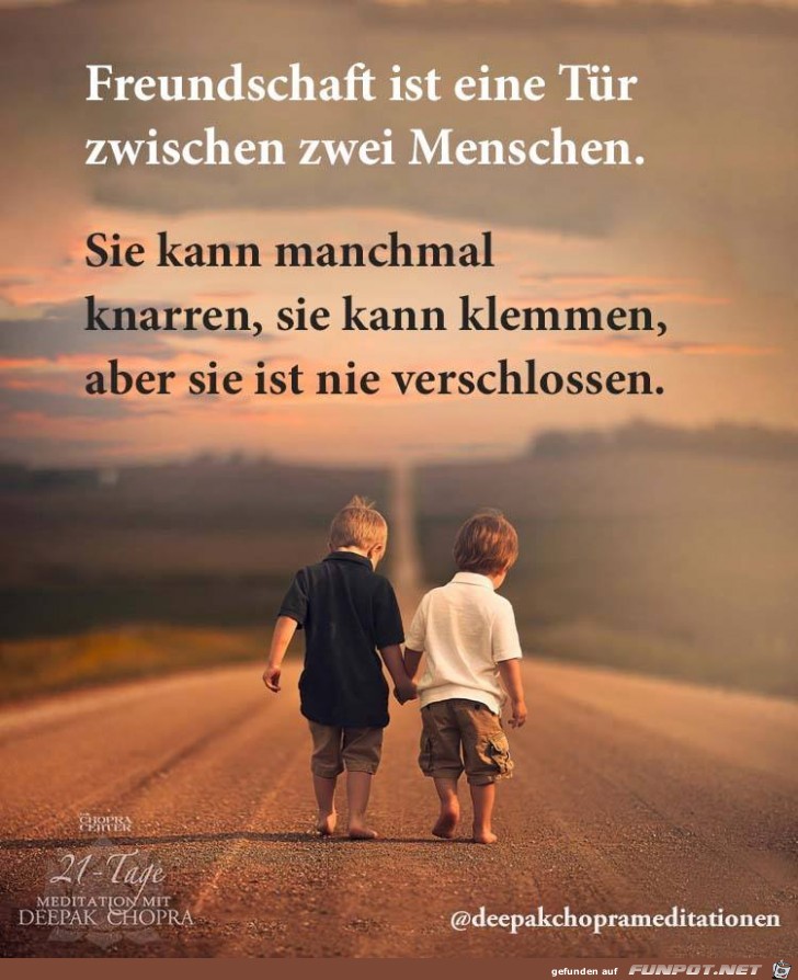 Freundschaft ist eine Tuer