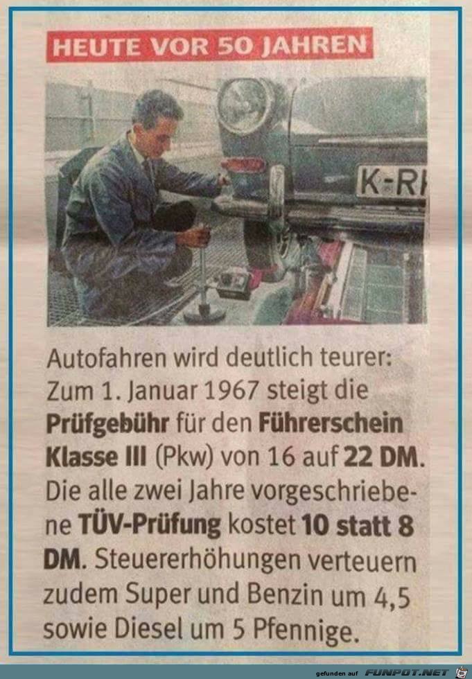 Heute vor 50 Jahren Heute vor 50 Jahren