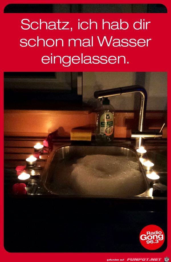 Schon mal Wasser eingelassen