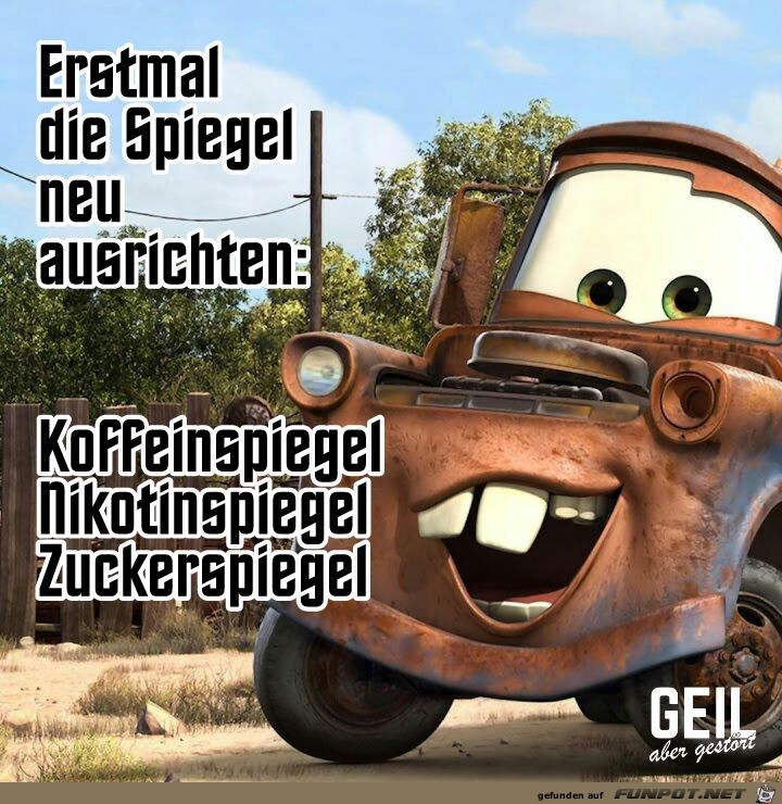 Erstmal die Spiegel neu ausrichten Erstmal die Spiegel neu ausrichten