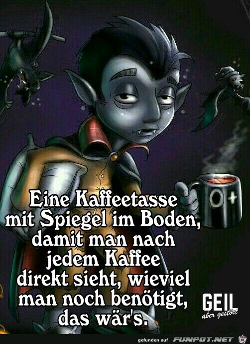 Kaffeetasse mit Spiegel Kaffeetasse mit Spiegel