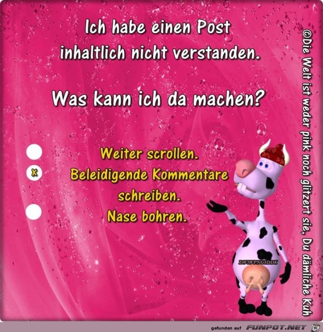 Post nicht verstanden Post nicht verstanden