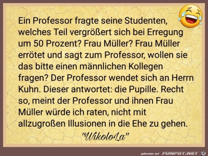 Professer fragte