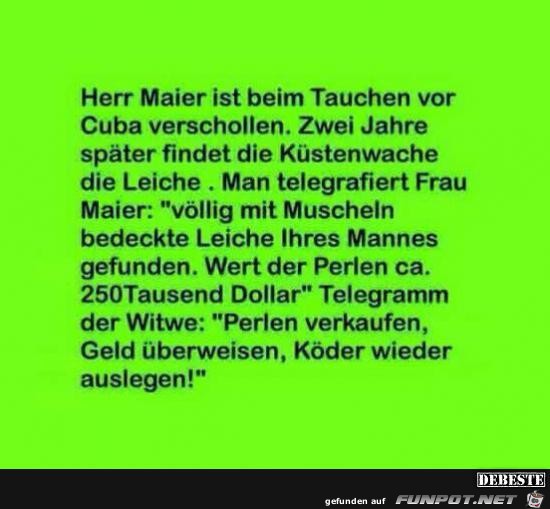 Herr Meier ist verschollen....... Herr Meier ist verschollen.......