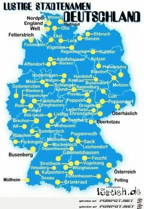 Lustige Städtenamen Lustige Städtenamen