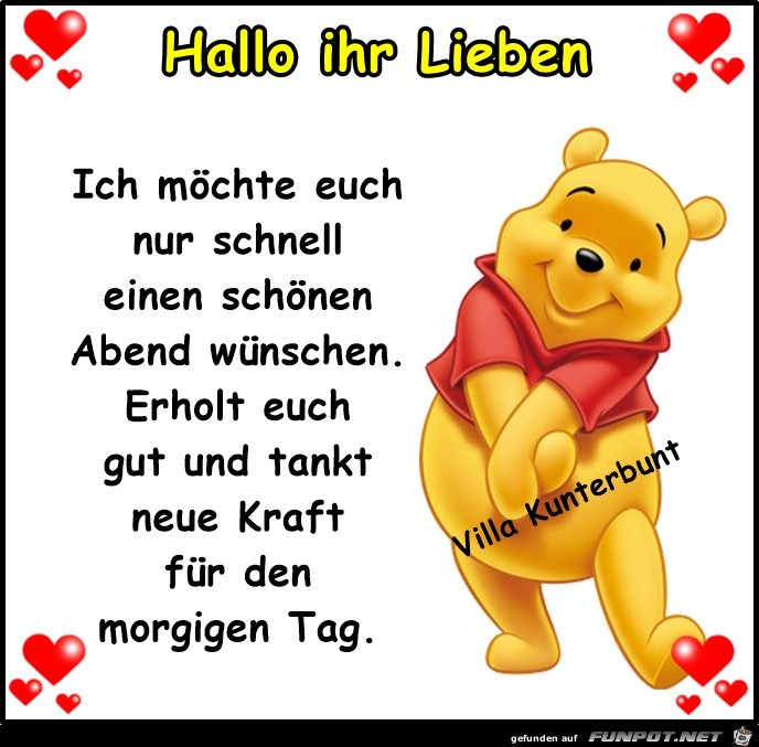 Hallo ihr Lieben Hallo ihr Lieben