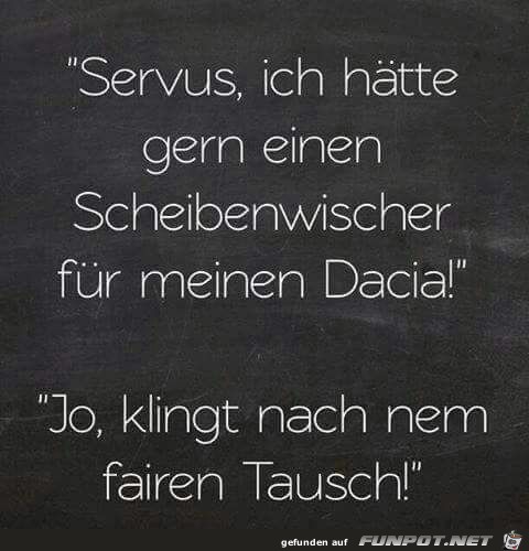 Fairer Tausch