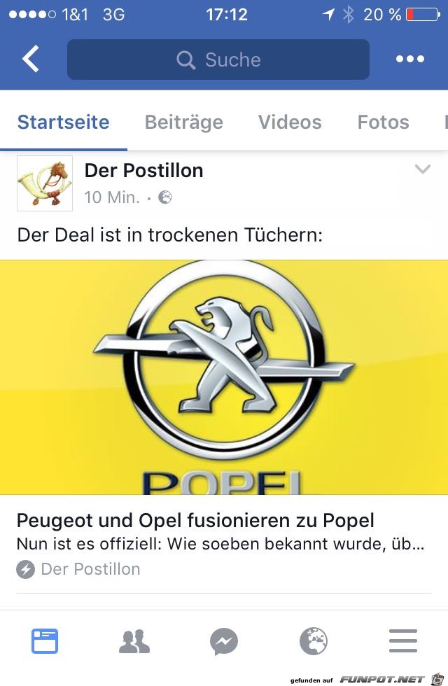 Peugeot und Opel fusionieren zu Popel Peugeot und Opel fusionieren zu Popel