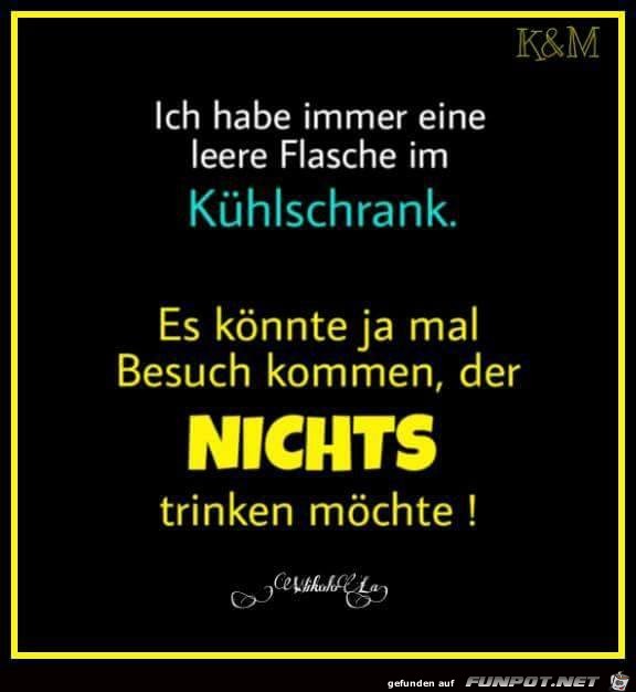 Habe immer leere Flaschen