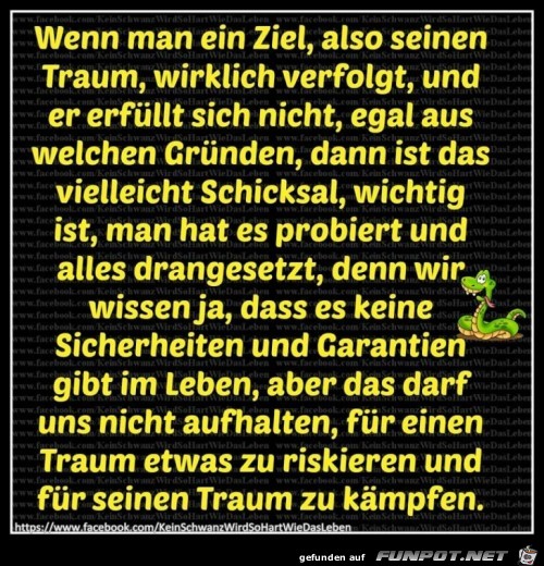 Wenn man ein Ziel Wenn man ein Ziel