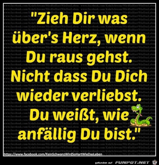 Zieh Dir was uebers Herz