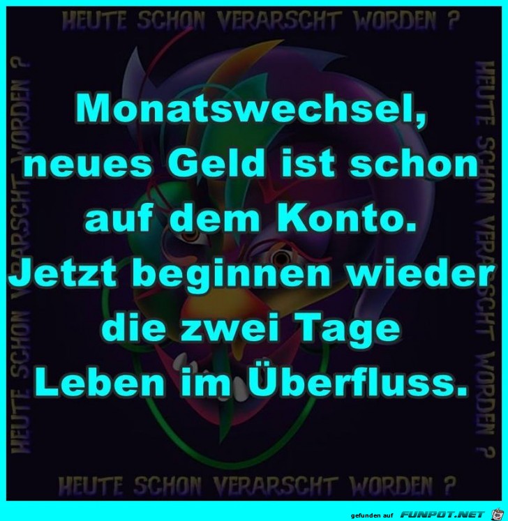 Monatswechsel Monatswechsel