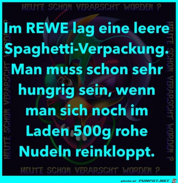 Hungrig im Rewe-Markt