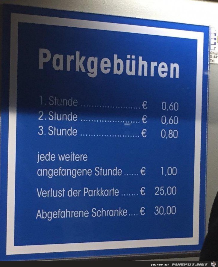 Parkgebuehren Parkgebuehren