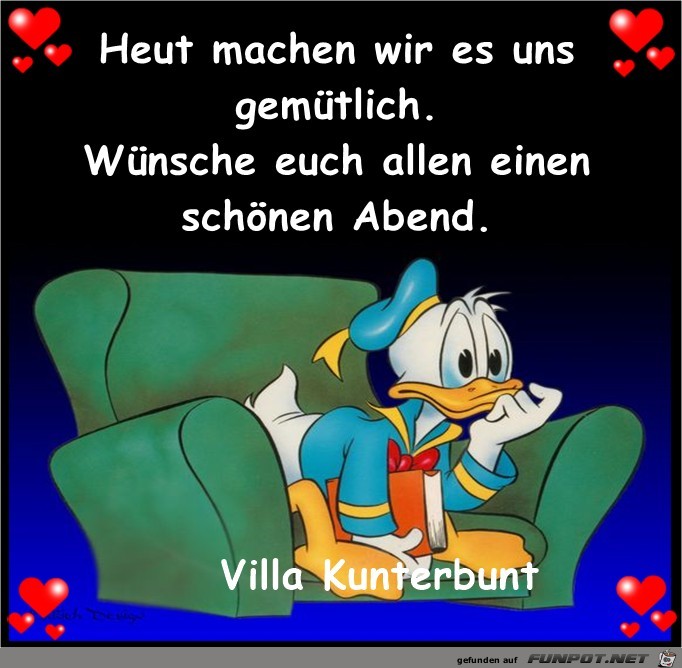 Heute machen wir es uns gemuetlich Heute machen wir es uns gemuetlich