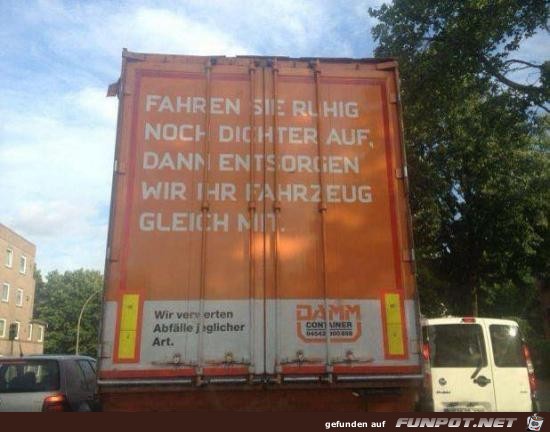 dicht auffahren dicht auffahren