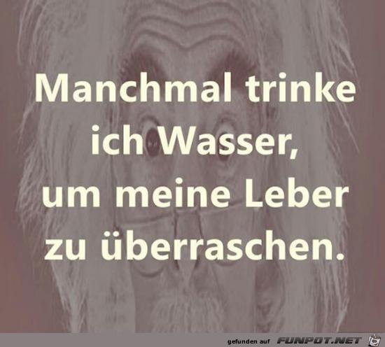 manchmal trinke ich Wasser..... manchmal trinke ich Wasser.....