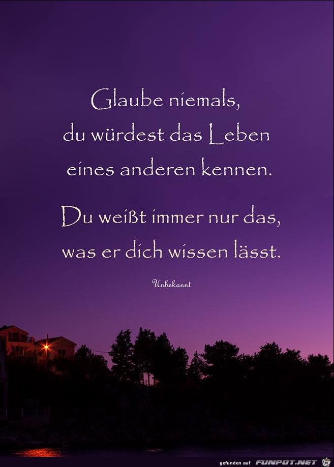 Glaube niemals