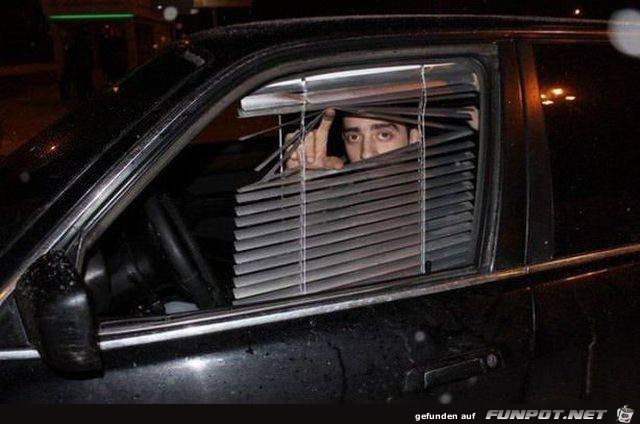 Klasse Rollo am Autofenster Klasse Rollo am Autofenster