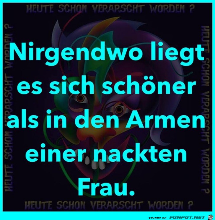 In den Armen einer Frau