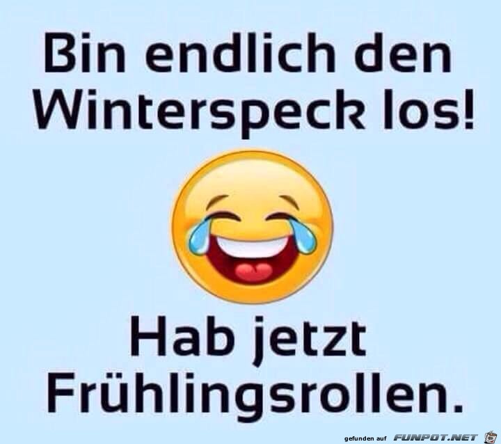 Bin endlich den Winterspeck los