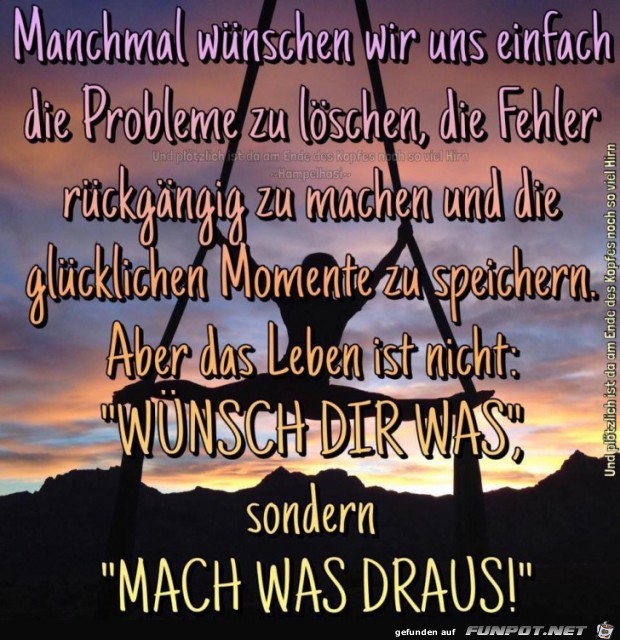 Manchmal wuenshen wir uns