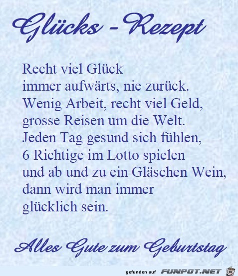 Glucks Rezept