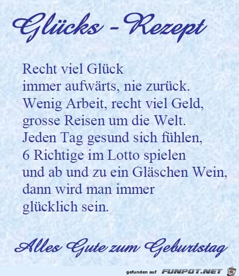 Glcks-Rezept