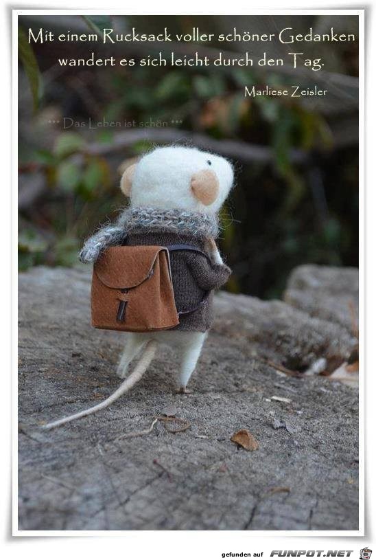 Ein Rucksack voller schöner Gedanken Ein Rucksack voller schöner Gedanken