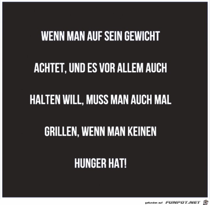 Auf sein Gewicht achten Auf sein Gewicht achten