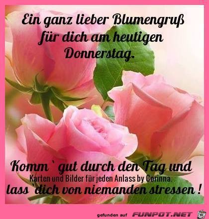 Blumenstrauss fuer am heutigen Donnerstag