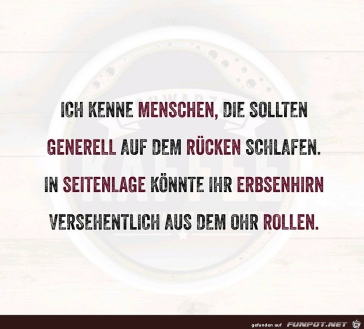 Auf dem Rücken schlafen Auf dem Rücken schlafen