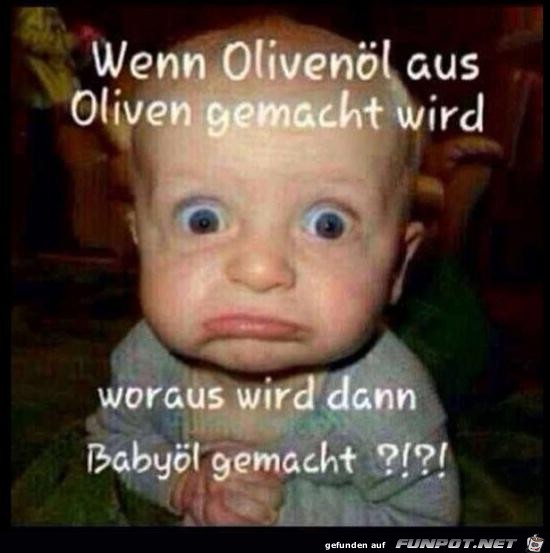 wenn Olivenl aus Oliven.......