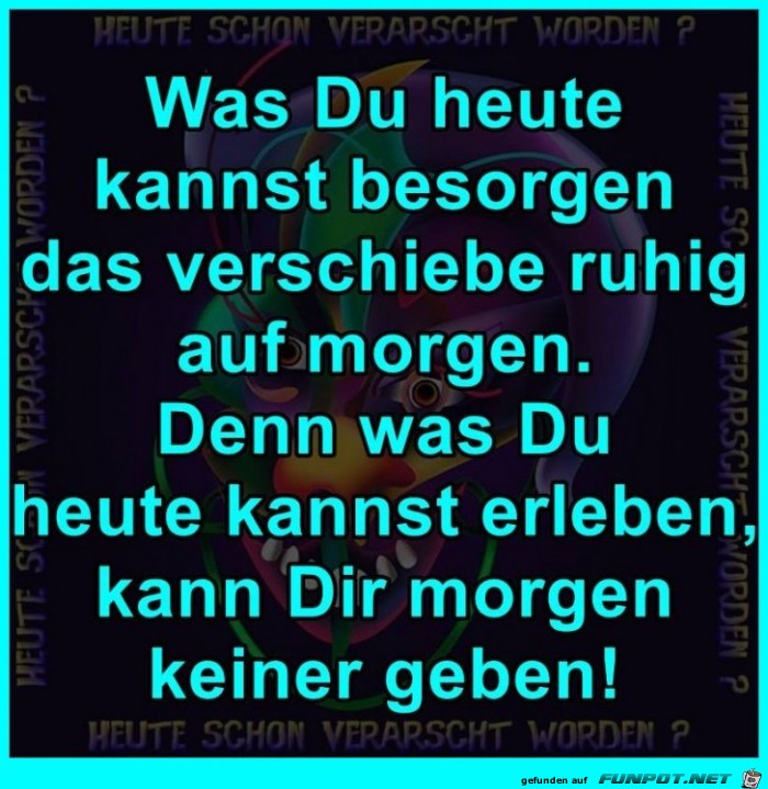 Auf morgen verschieben Auf morgen verschieben