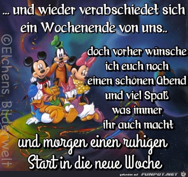 Ruhigen Start in die neue Woche Ruhigen Start in die neue Woche