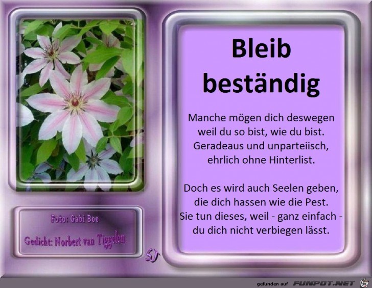 Bleib bestaendig 110616 Bleib bestaendig 110616