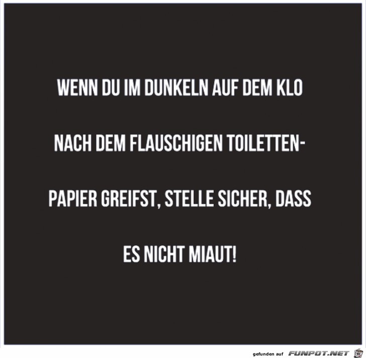 Im dunkeln auf dem Klo Im dunkeln auf dem Klo