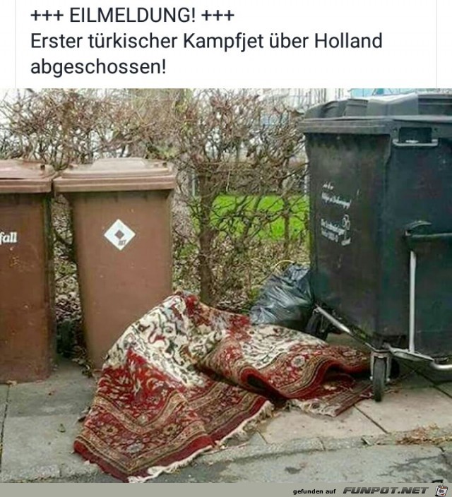 Kampfjet über Holland abgeschossen Kampfjet über Holland abgeschossen