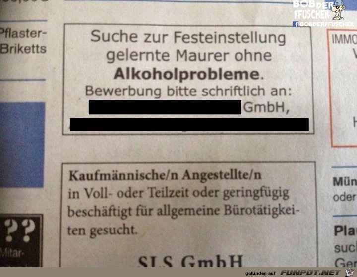 Maurer gesucht