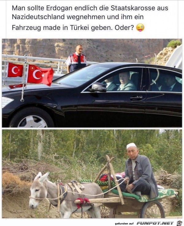 Erdogan und seine Staatskarosse