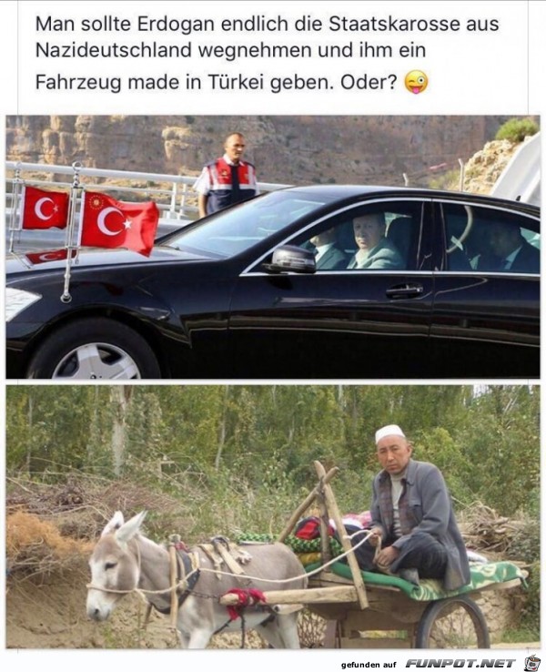 Erdogan und seine Staatskarosse Erdogan und seine Staatskarosse