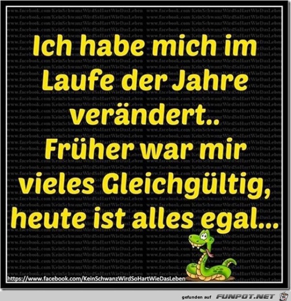 ich habe mich im Laufe der Jahre verändert...... ich habe mich im Laufe der Jahre verändert......