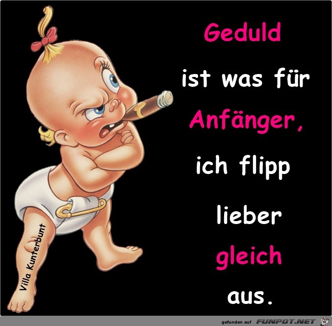 Geduld ist etwas fuer Anfaenger