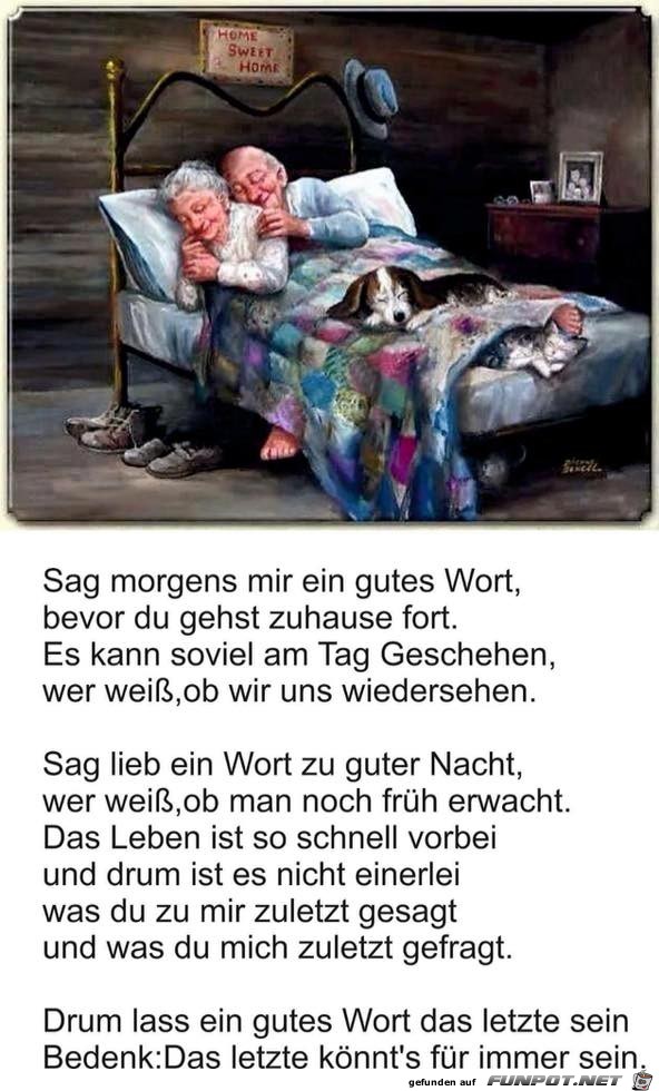 Sag morgens mir ein gutes Wort