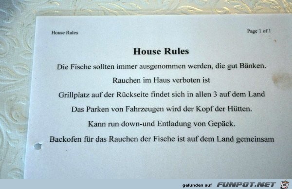 Hausregeln