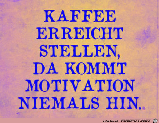 Kaffee erreicht Stellen