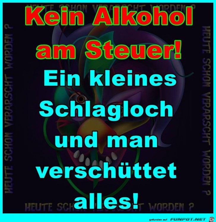 Kein Alkohol am Steuer