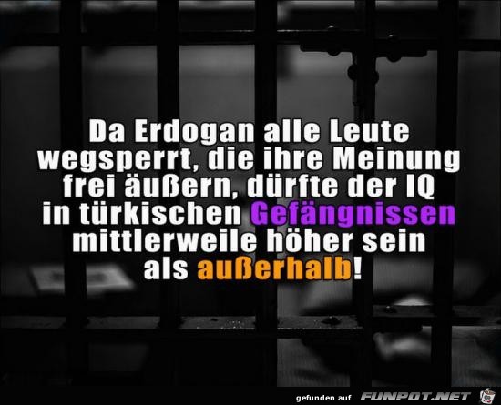 da Erdogan alle Leute wegsperrt.......