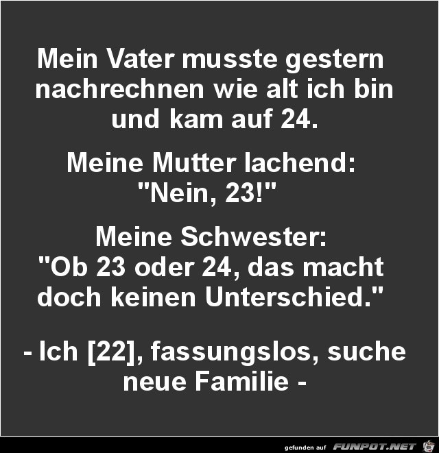 Suche neue Familie