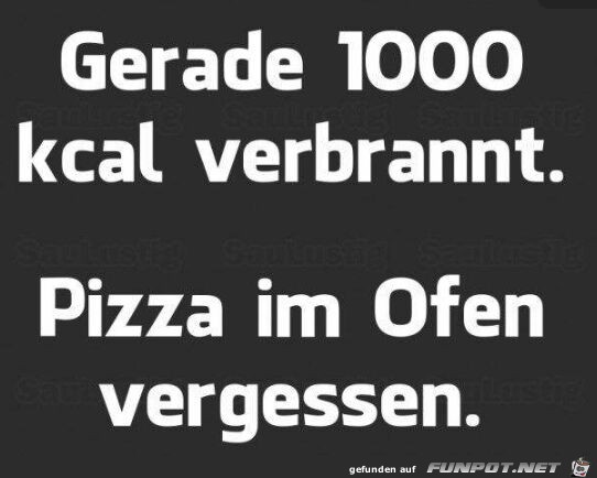 Gerade 1000 kcal verbrannt